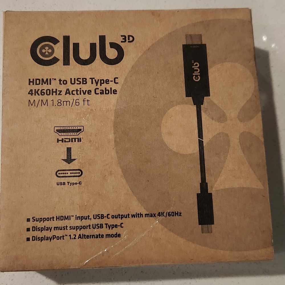 HDMI to USB Type-C 4K60Hz Active Cable - Black